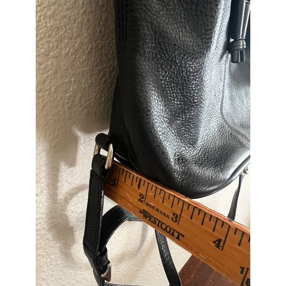 Vintage COACH  Backpack Daypack Black Leather Drawstring MiniPurse 9960 Y2K - Picture 10 of 14